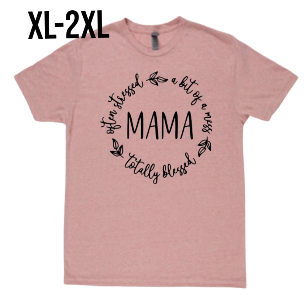 Mama Tri-Blend Crew Tshirt XL-2XL